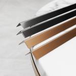L Shaped Tile Edge Trim Color PVD Coated Rose Blonde Finish Stainless Steel