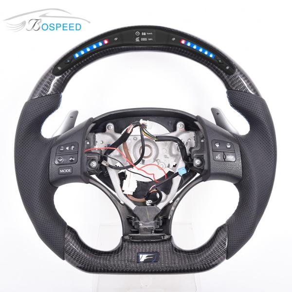 Buy cheap RAV4 Hybrid LED Toyota Carbon Fiber Steering Wheel Custom Real Leather from wholesalers