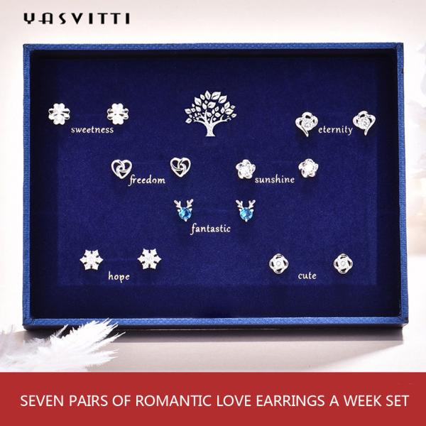Buy cheap 92.5% 1.5g Antler Sterling Silver Jewelry Sets SGS Love Earring Set Blue Antler from wholesalers