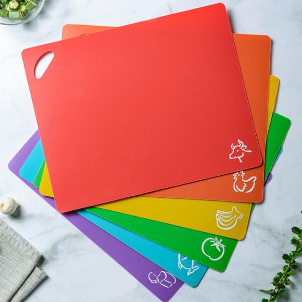 Buy cheap 4 Set Houseware Plastic Products Flexible Cutting Board Mats With Food Icons from wholesalers