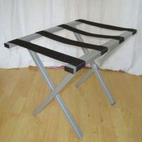 Buy cheap Folding Metal Luggage Rack Sliver Hotel Luggage Stand With Straight Legs product