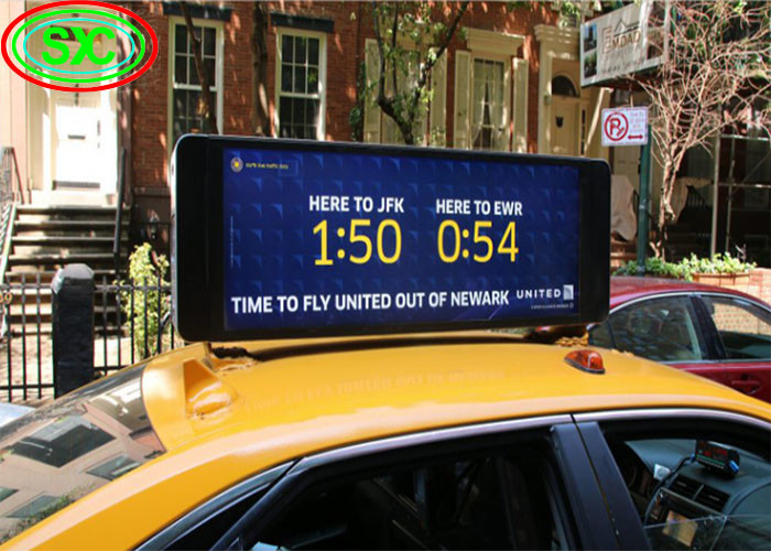 Taxi Roof LED Display HD Waterproof Full Color WIFI GPS Billboard P5