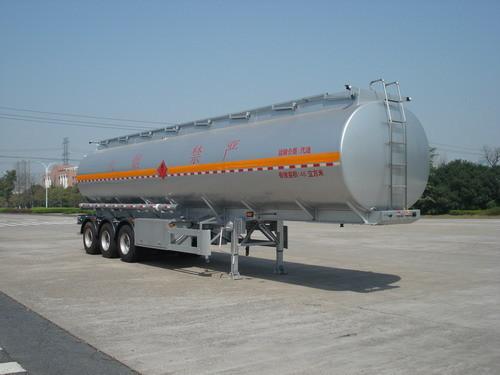Quality 46000L Aluminum Alloy 3 Axles Diesel Oil Tank Trailer , Light Gasoline Trailer for sale