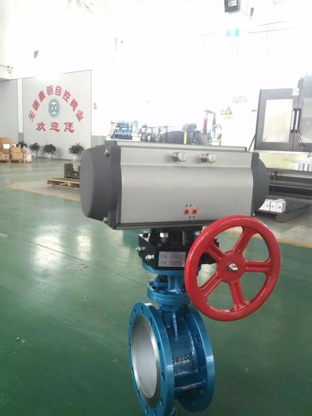 Buy cheap rack and pinion quarter-turn pneumatic rotary actuators control butterfly valve ball valve from wholesalers