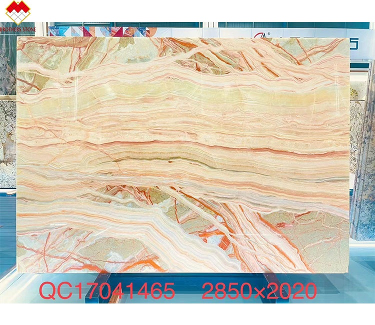 Competitive Onyx Stone Veneer Book Match Colorful Onyx Flooring Tile Backlit Rainbow