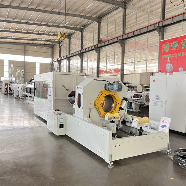PLC Controlled Plastic Pipe Making Machine / Plastic Pipe Manufacturing Machine high Output