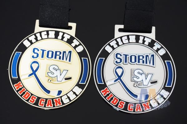 Buy cheap Hockey Baseball Award Medals 10k Metal With Soft Enamel Sublimated Ribbon from wholesalers