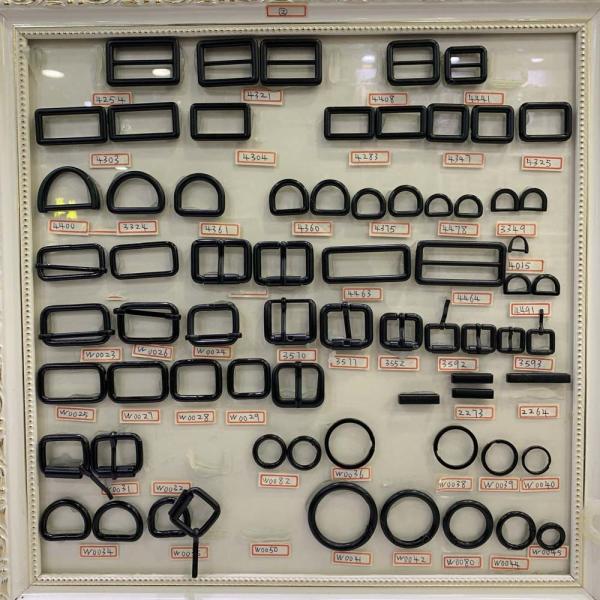 Buy cheap Square Ring Plastic Adjuster Buckle For Bags Coating Black AZO SGS from wholesalers