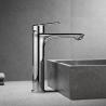 Buy cheap Brass Vessel Single Hole Single Handle Basin Mixer Tap in Chrome Grey from wholesalers