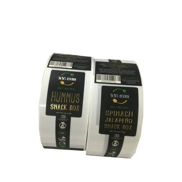 High Quality Custom Vinyl Label Waterproof Product Label Gold Stamping Sticker Labels Roll