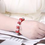 SJ Cute Vogue Heart Jewelry Glaze Bead Red Petal Ethnic Style Magnet Buckle