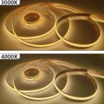 180° Beam Angle Cob Light Strip 24v Dual Color Temperature Cct Linear Light