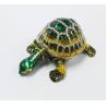 Buy cheap Lucky jeweled trinket boxes green turtle trinket box metal turtle jewelry box from wholesalers