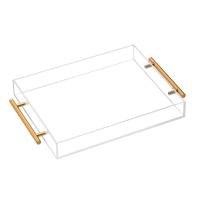 Buy cheap Wholesale Clear Large Acrylic Tray Decorative Acrylic Display Tray With Handle product
