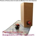 Bag in box packaging bib wine,Plastic Portable Wine Dispenser Bag In Box Red