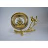 Buy cheap Table Stainless Steel Skeleton Clock Vintage Design With Brass Support from wholesalers