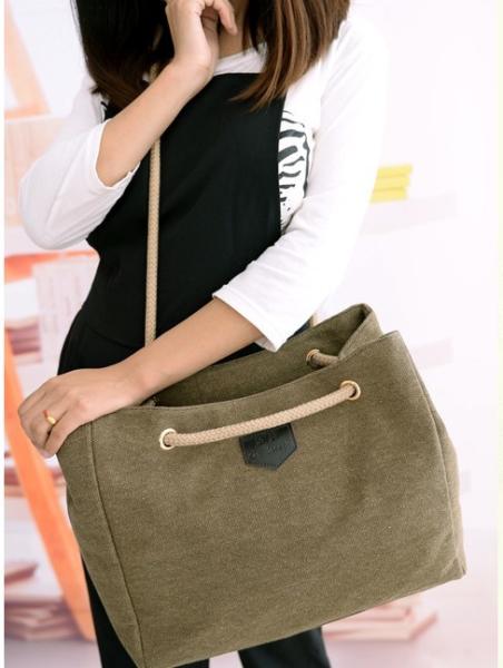 Buy cheap Spring new Korean version of the trend of minimalist canvas shopping bag handbag shoulder bag handbag tide from wholesalers