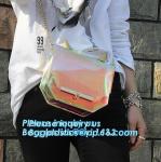 handle bag with long shoulder strap waterproof clear pvc tote bag, Handbag Women