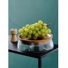 Buy cheap Creative Glass Bowl with Wood Plate Fruit Nut Dried Storage Boxes Container Fruit Tray with Wooden Lid for Home Kitchen Office from wholesalers