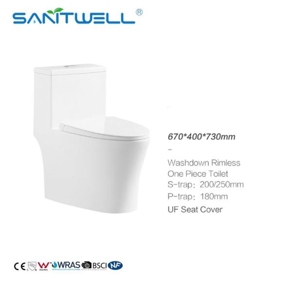 Buy cheap Sanitary ware Rimless Ceramic One Piece Toilet modern ceramic one piece toilet bowl for bathroom SWM8609 from wholesalers
