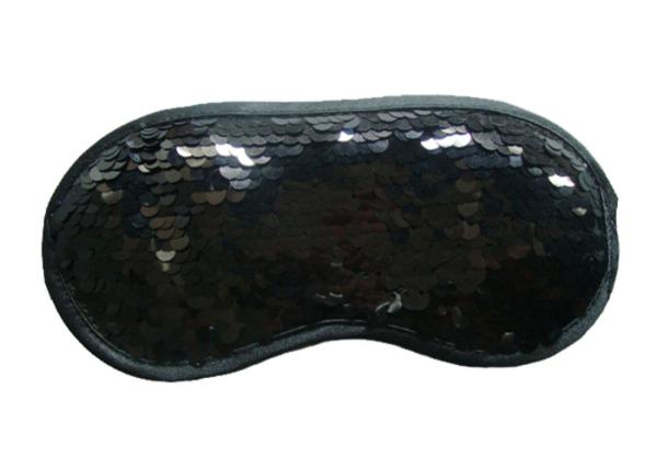 Buy cheap Attractive Black Paillettes Sleeping Blindfold Eye Mask Custom Logo / Size / Color from wholesalers