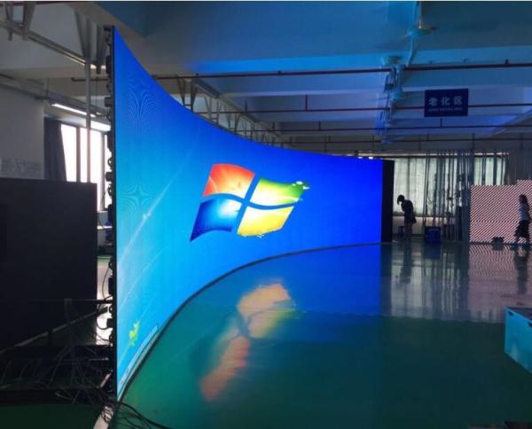 Buy cheap Media Advertising Curved LED Display 4500cd/M2 Brightness Die Casting Aluminum Cabinet from wholesalers
