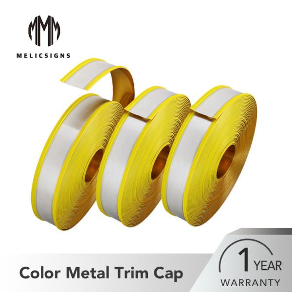 Buy cheap 65mm Waterproof Mirror Gold Aluminum Core Channel Letter Trim Cap Profiles from wholesalers
