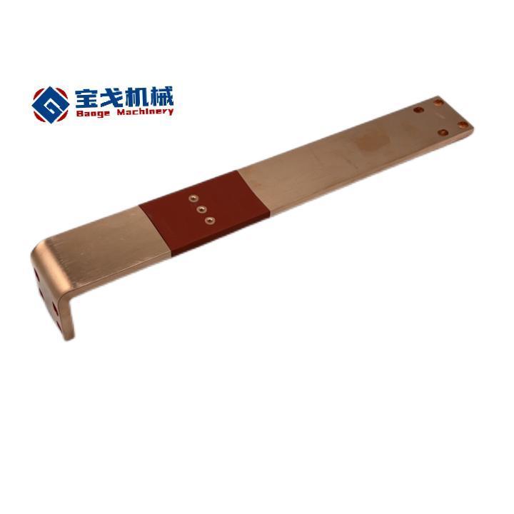 T2 Red Copper Module Output Copper Busbar with Red Plastic Insulation Cover