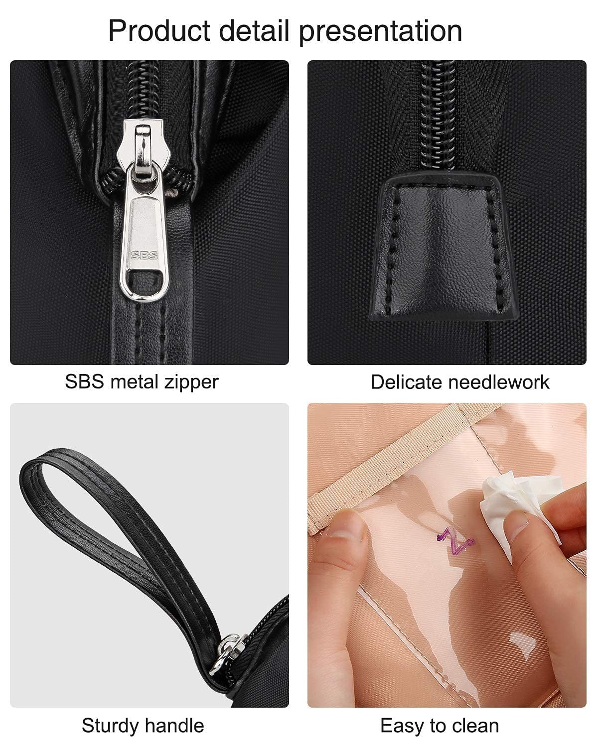 Wholesale Adult Mens Polyester Cosmetic Toiletry Bag Custom Washed Polyester Travel Toilet Bag For Men