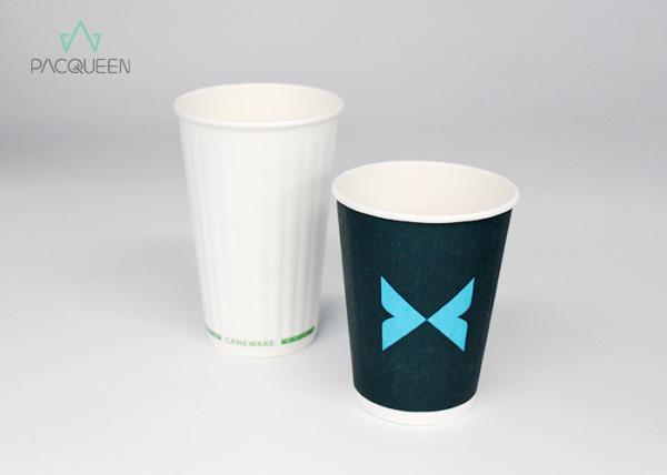 Buy cheap Embossed Wall Ripple Coffee Cups , Ripple Wrap Coffee Cups Eco Friendly from wholesalers