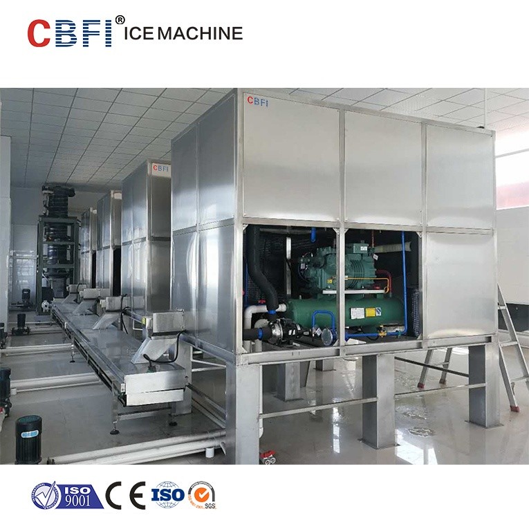 Integrated Industrial Ice Cube Making Machine R507 Refrigerant