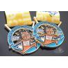 Buy cheap 5K Child Fun Run Marathon Bespoke Metal Award Medals And Ribbons Shiny Gold Plating from wholesalers