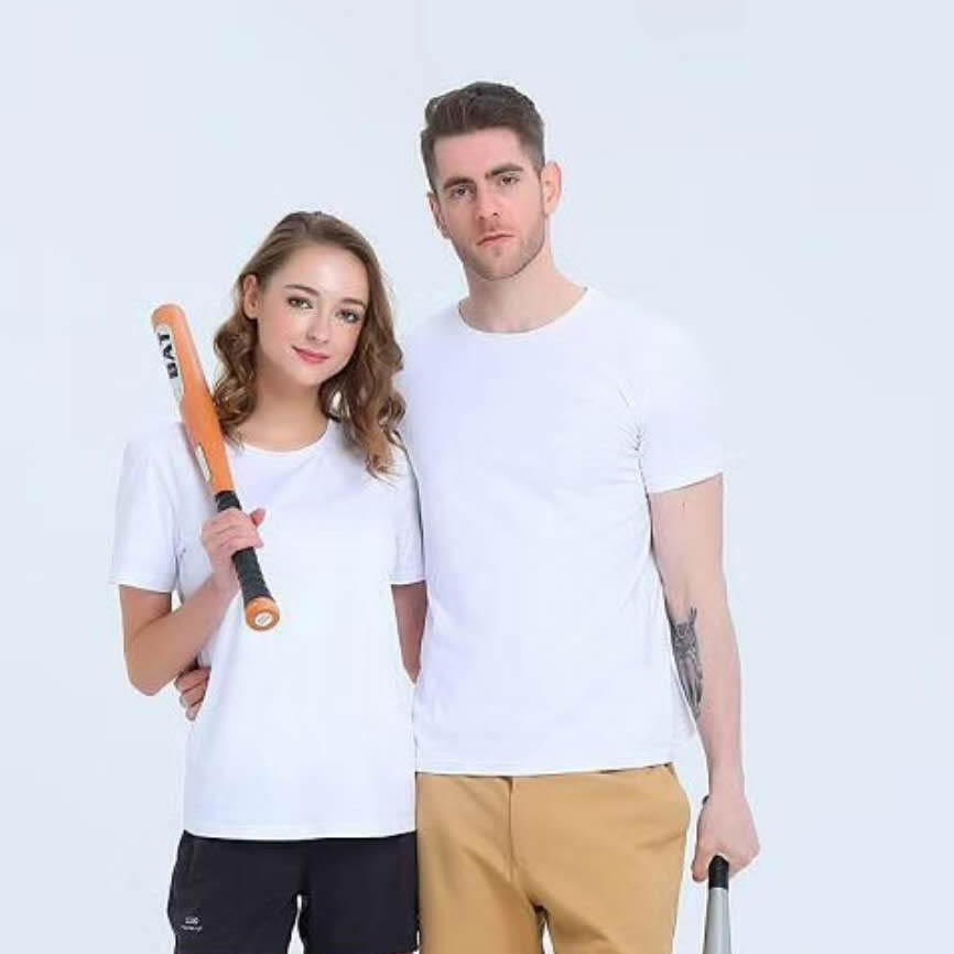 O neck Customized logo printed T-shirt cotton preshrunk fabric moisture absorption sports apparel