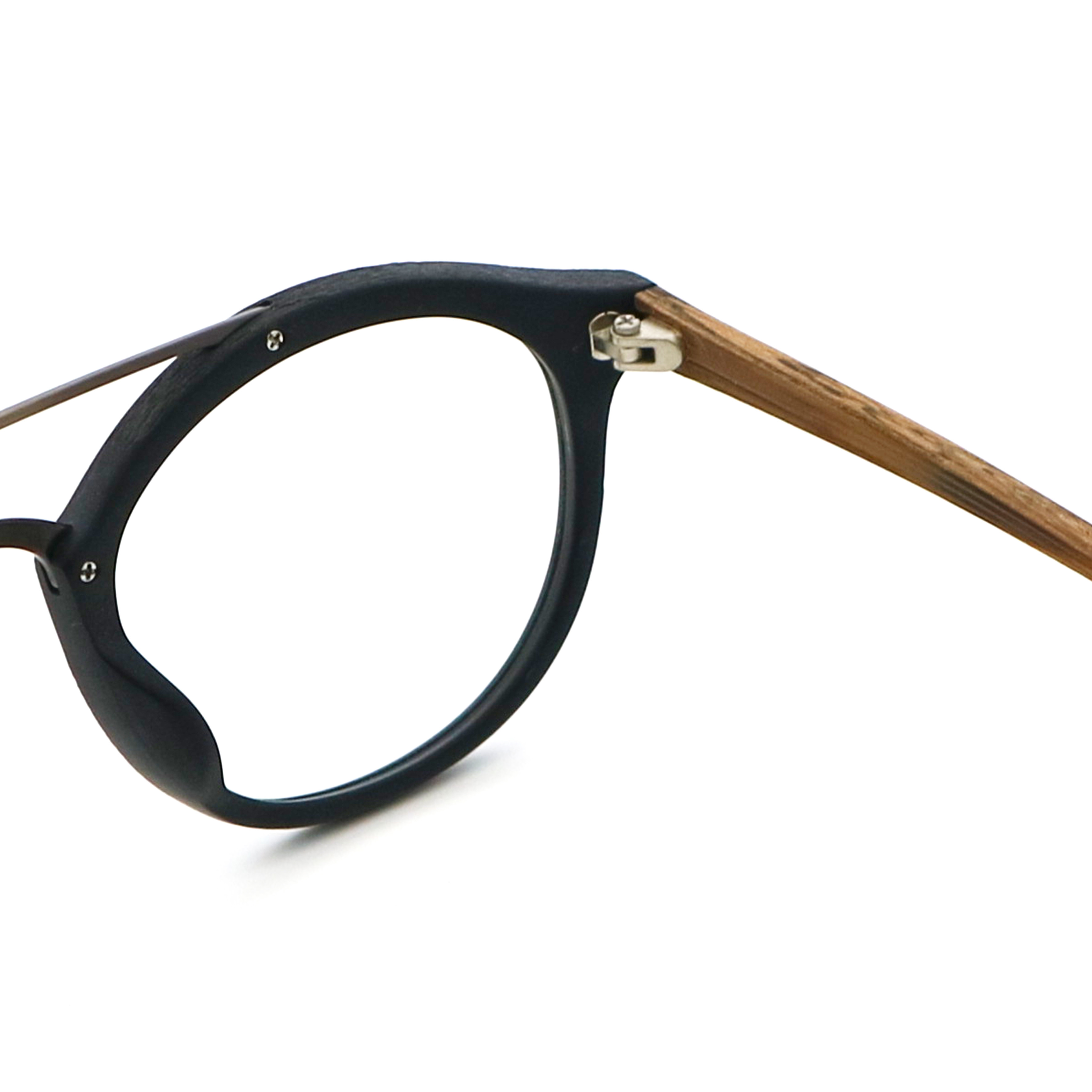 Elliptic Frame Stylish Wood Copy Acetate Glasses Frame MR 098.2