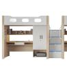 Buy cheap Bedroom Furniture Metal Bunk Bed With Desk Wooden Post Support customization from wholesalers