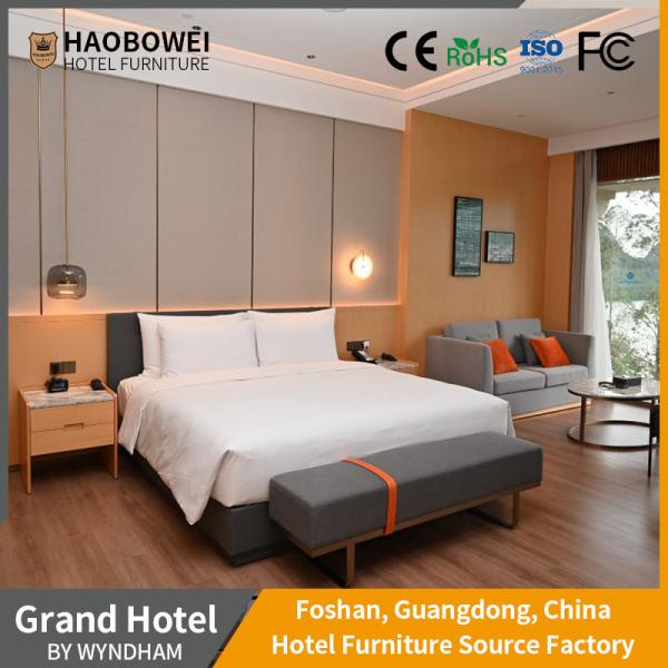 Buy cheap Standard King Size Bedroom Set Furniture For WYNDHAM-GRAND-ZQ Resort Hotel In Foshan from wholesalers