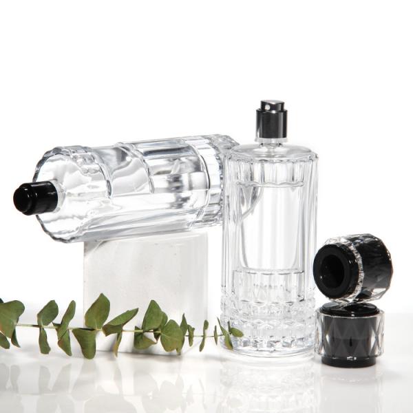 Buy cheap Wholesale Clear Empty Refillable Glass Perfume Spray Bottle Cylinder Shape Spray Bottle from wholesalers