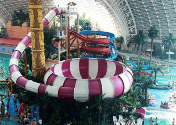 Buy cheap Fiberglass Water Park Slide , Indoor Middle Behemoth Slide For Adult from wholesalers