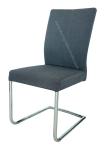 Grey Fabric Upholstered Dining Chairs , Modern Living Room Chair U Suspending