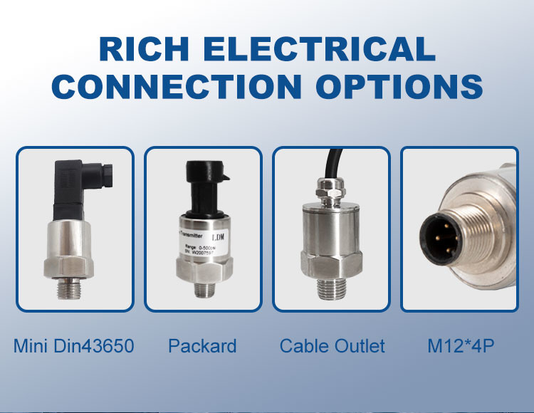 Low Cost Small Electronic 0.5-4.5V output Air Water Pressure Sensor With M12 Connector