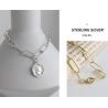 Buy cheap Lanciashow Solid 925 Sterling Silver Link Bracelet Round Charm Fine Jewelry For Women from wholesalers