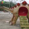 Buy cheap Customized 6M Dinosaur Playground Equipment Fiberglass Stegosaurus Slide from wholesalers