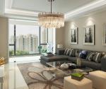 Modern Round LED Light Chandelier Luxury Clear Crystal Lampshade kitchen