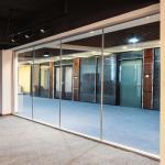 Office Glass Partition With 12mm Clear Or Ultra-clear Tempered Glass