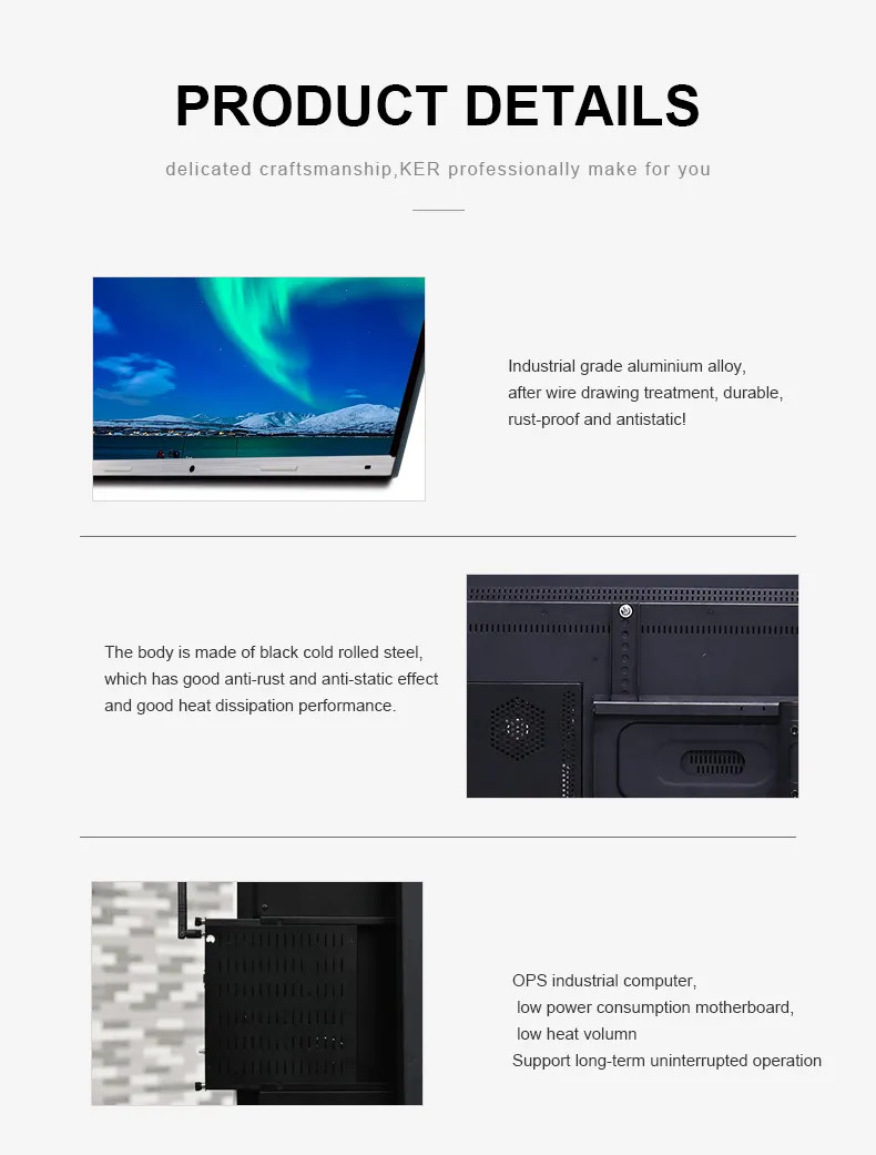 Interactive Electronic Whiteboard Smart Board Multifunction Self Service Kiosk With Good Price