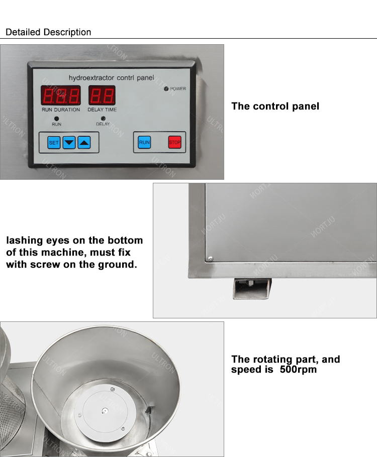 220V 380V Industrial Dehydrator For Deoiling French Fries And Potato Chips