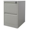 Buy cheap 2 Drawers Metal Filing Cabinet Matt Light Grey RAL7035 With Swan Neck Grip Handle from wholesalers
