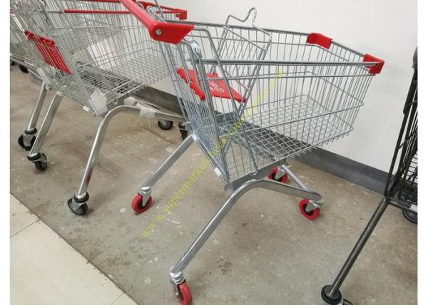 Buy cheap Removable Wheeled Supermarket Shopping Cart / Steel Wire Carts With PVC Wheels from wholesalers