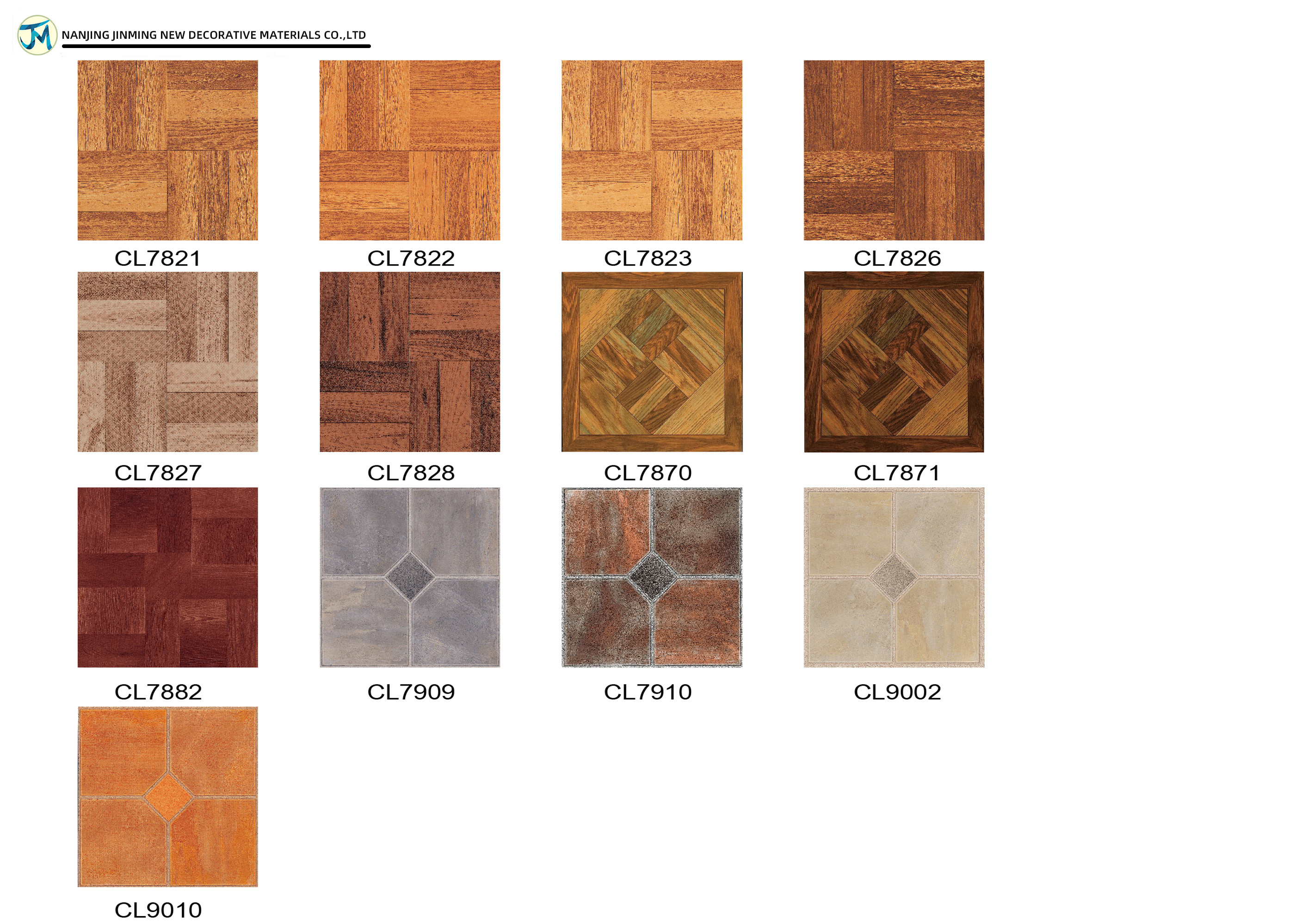 PVC Self Adhesive Wood Puzzle Square Bathroom Floor Tile Kitchen