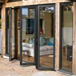 External Aluminum Folding Door Shopping Mall Power Coating
